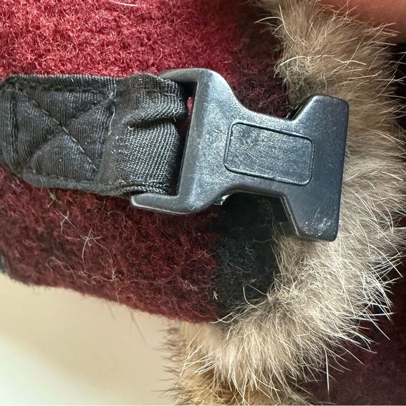Mad Bomber Men’s Trapper Hat L Red Black Plaid Wool Rabbit Fur Ear Flaps Winter - Picture 11 of 12
